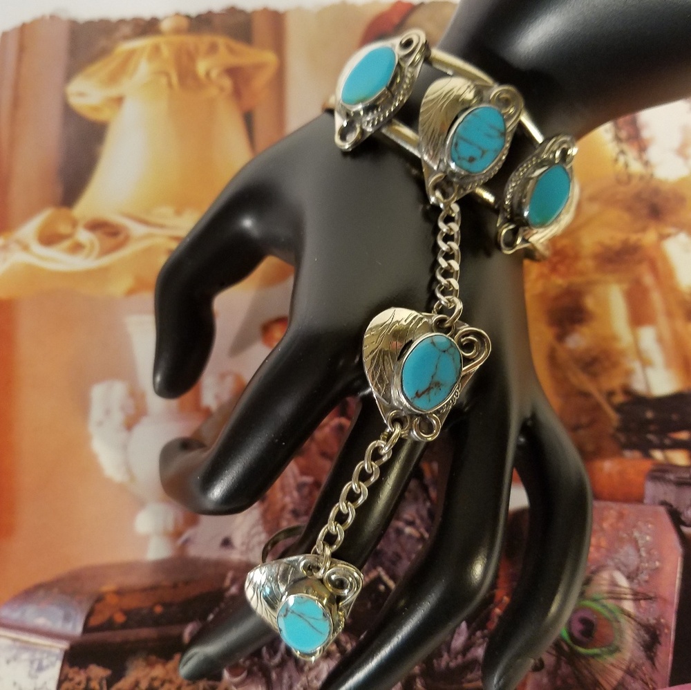 Handcrafted Turquoise Slave Bracelet